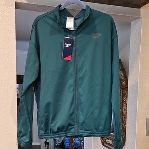 New W Tag  2024 Reebok Men's Green Vector Knit Tracktop Sports Jacket M